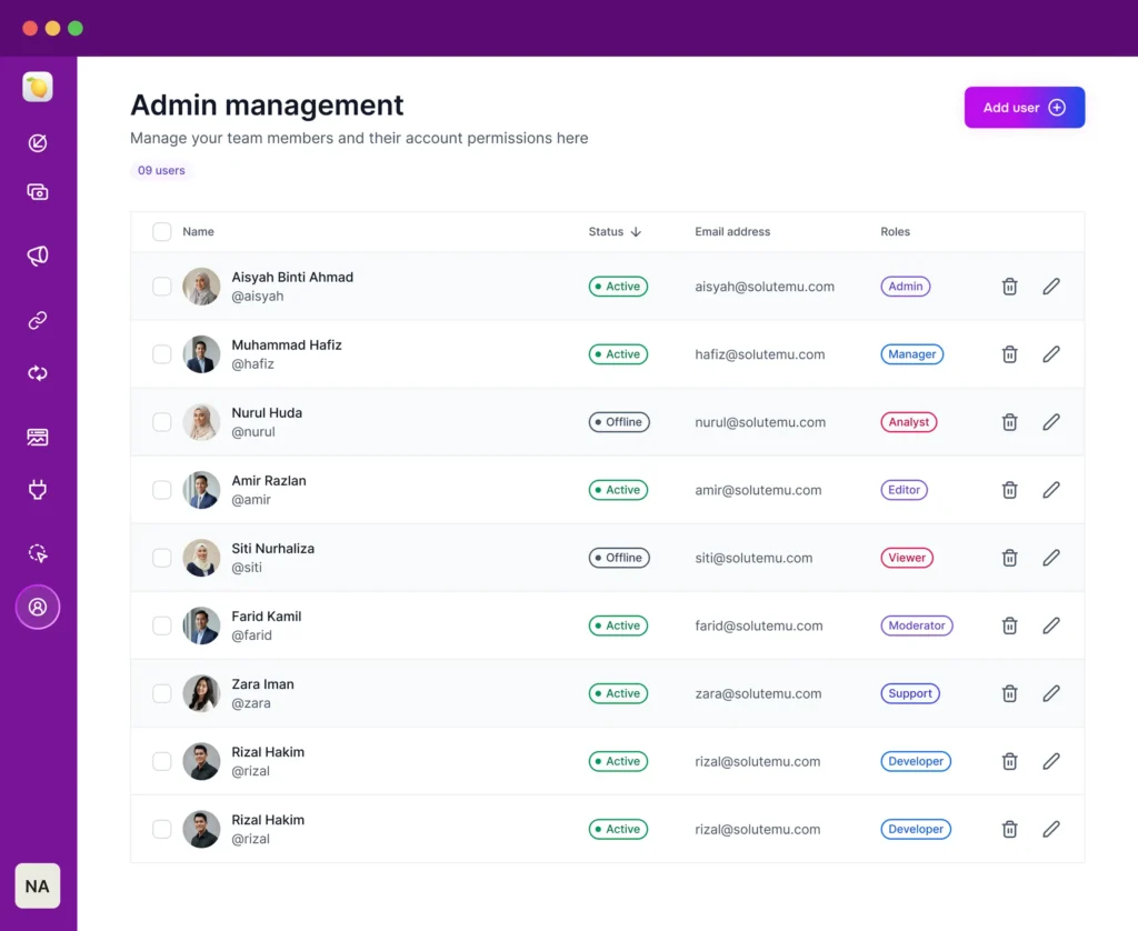 Admin management