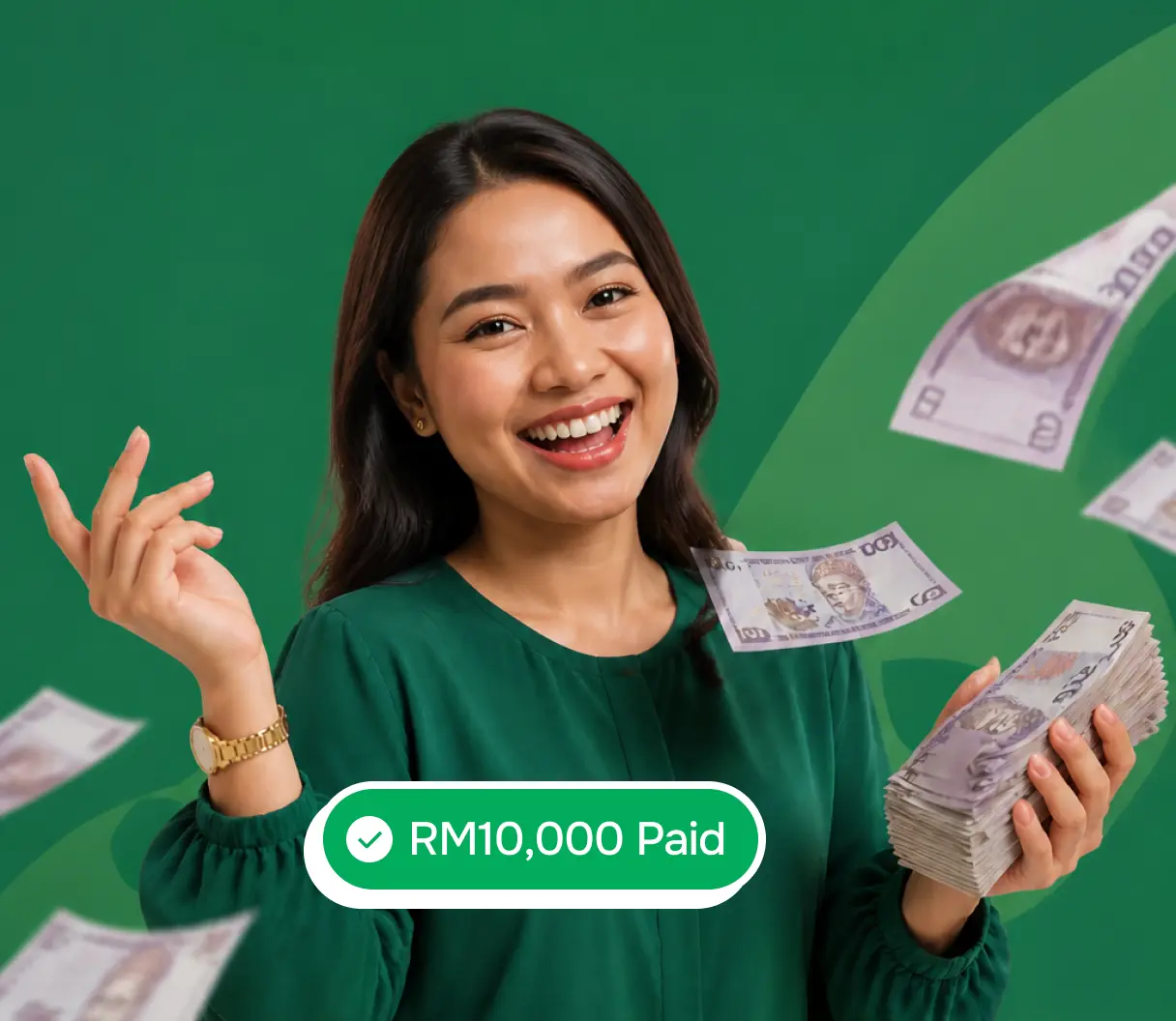 You get paid in full instantly